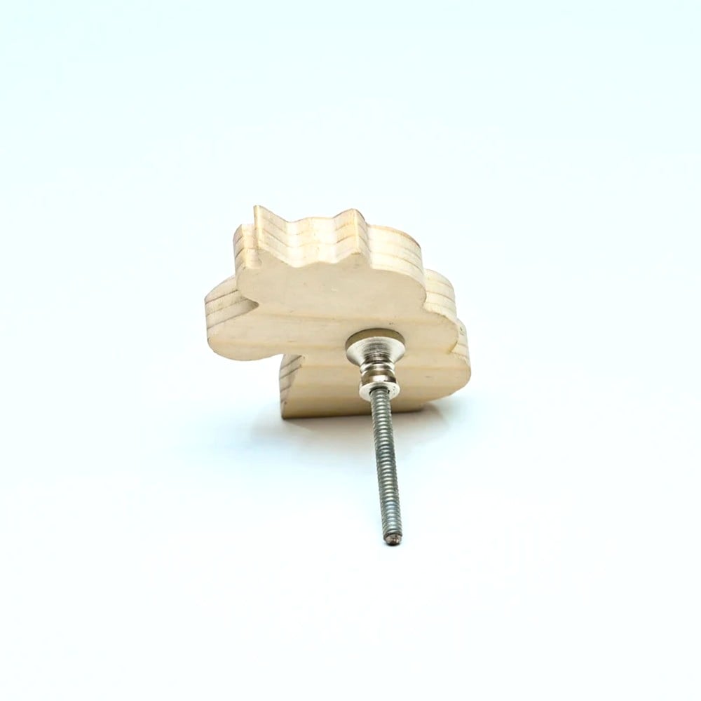 Handmade Pine Wood Pink Unicorn Knob for Kids Furniture